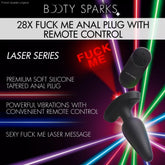 28X Laser Fuck Me Silicone Anal Plug with Remote Control - Small-French Quarter Lingerie